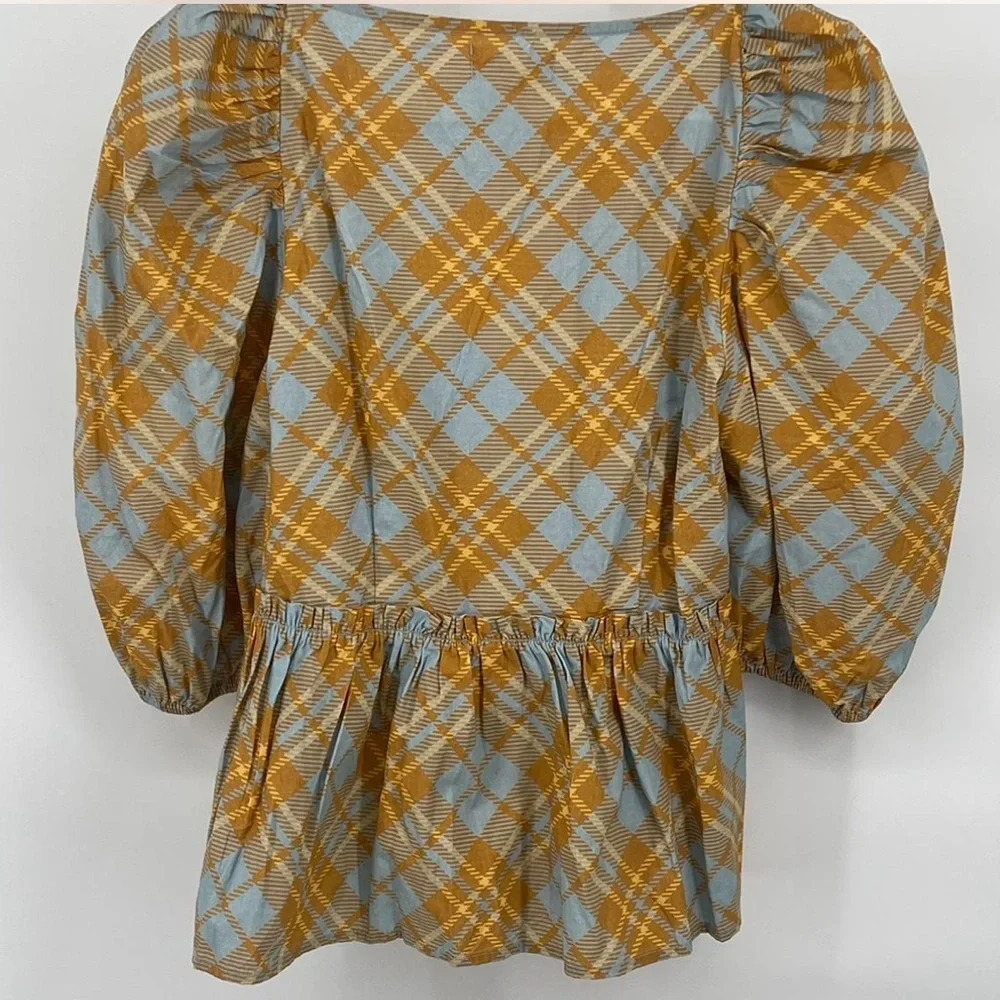 Anthro RAHI Puff Sleeve Blouse - Picture 5 of 8
